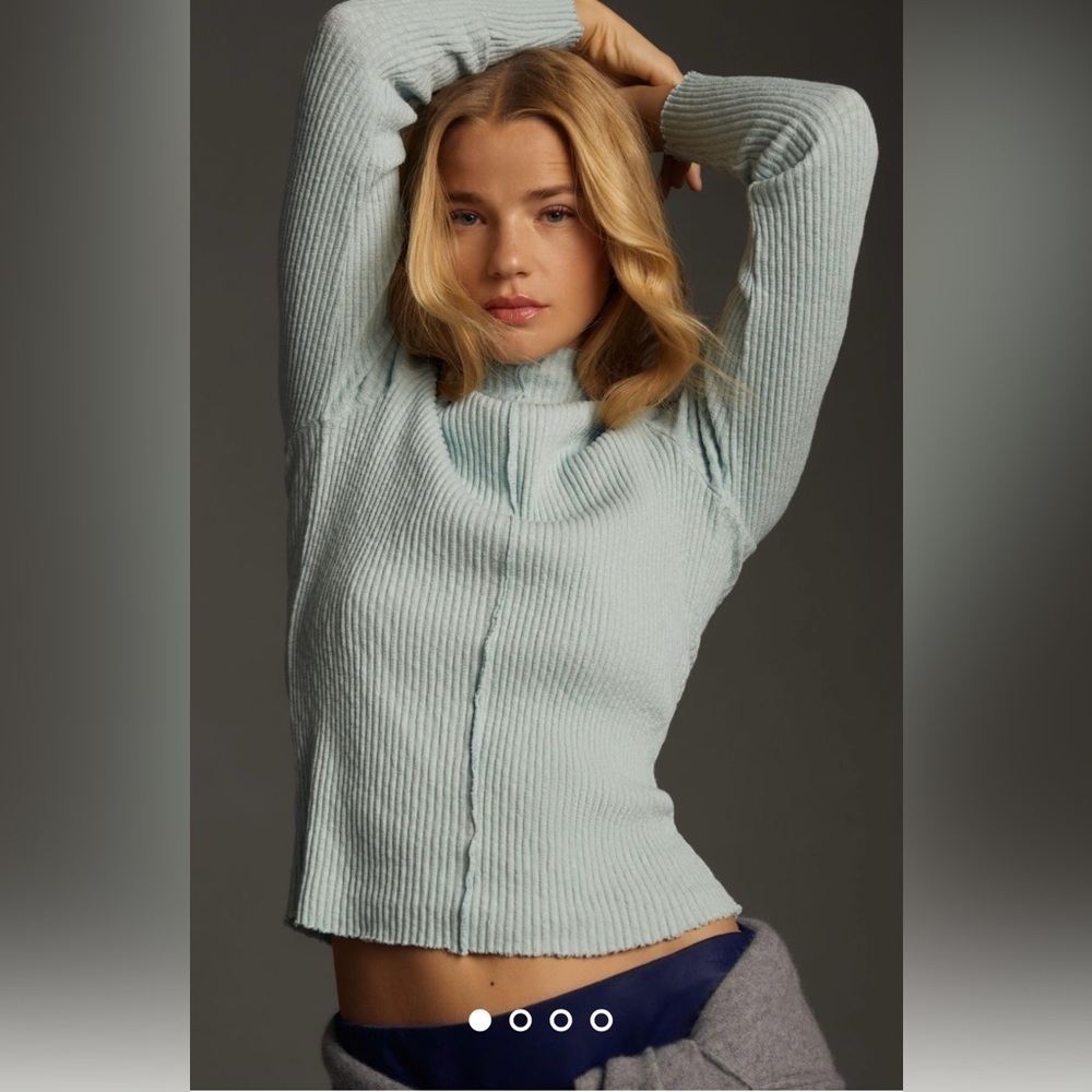 NWT Size S- T.La Ribbed Turtleneck Top